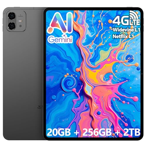 TECLAST Artpad Pro 12.7 Inch 2.2GHz Helio G99 Octa-Core Gaming Tablet Android 15, Dual SIM 4G LTE + 5G WiFi, 2176 x 1600, 20 GB RAM+256 GB ROM(TF 8TB) 10000 mAh 30 W Quick Charge