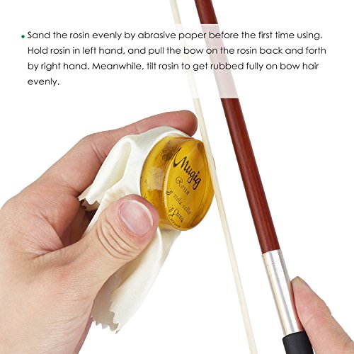 Mugig Rosin for Violin,Viola and Cello, Transparent Yellow Rosin with Exquisite Wooden Box