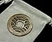 1769-1860 Authentic Japanese Cast Bronze Antique Coin in Pouch - SHOGUNATE 4 Mon 11 Waves - SHOGUN WARRIOR COIN FROM JAPAN
