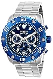 Invicta Men's 'Pro Diver' Quartz Stainless Steel Casual Watch, Color:Silver-Toned (Model: 22517)