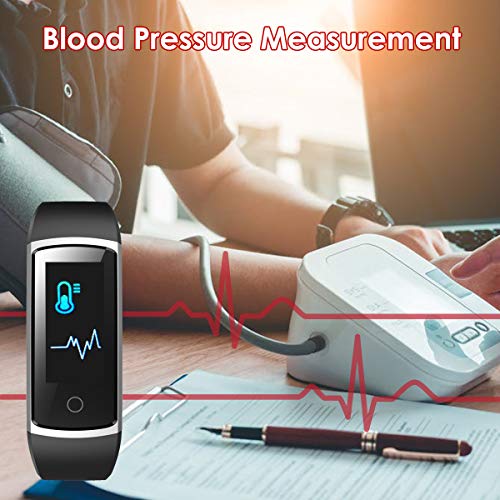 CHEREEKI Fitness Tracker, Heart Rate Monitor Activity Tracker with Blood Pressure Sleep Monitor 14 Sports Tracking, Color Screen IP68 Waterproof, Fitness Watch Step Calorie Counter - Thumbnail 2