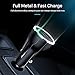 Car Charger, Latest USB-C adapter Metal Dual Car Adapter with Power Delivery Tech Fast Charging for iPhone X/ 8/ 7/ 6s/ Plus, iPad Air 2/ mini 3, Galaxy S9/ S8/ S7 Edge, Note 8/ 5/ 4, LG, HTC - Black