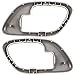 AutoandArt Brock Replacement Pair Set Inside Inner Gray Door Handle Trim Bezels Compatible with 1995-2002 C/K Old Body Style Pickup Truck 15708079 15708080