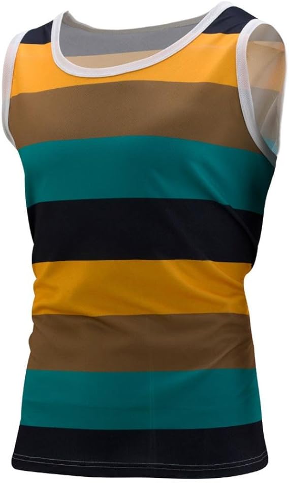 Men's Vest Top,Brezeh Mens Fashion Striped Vests Tank Top Summer Casual