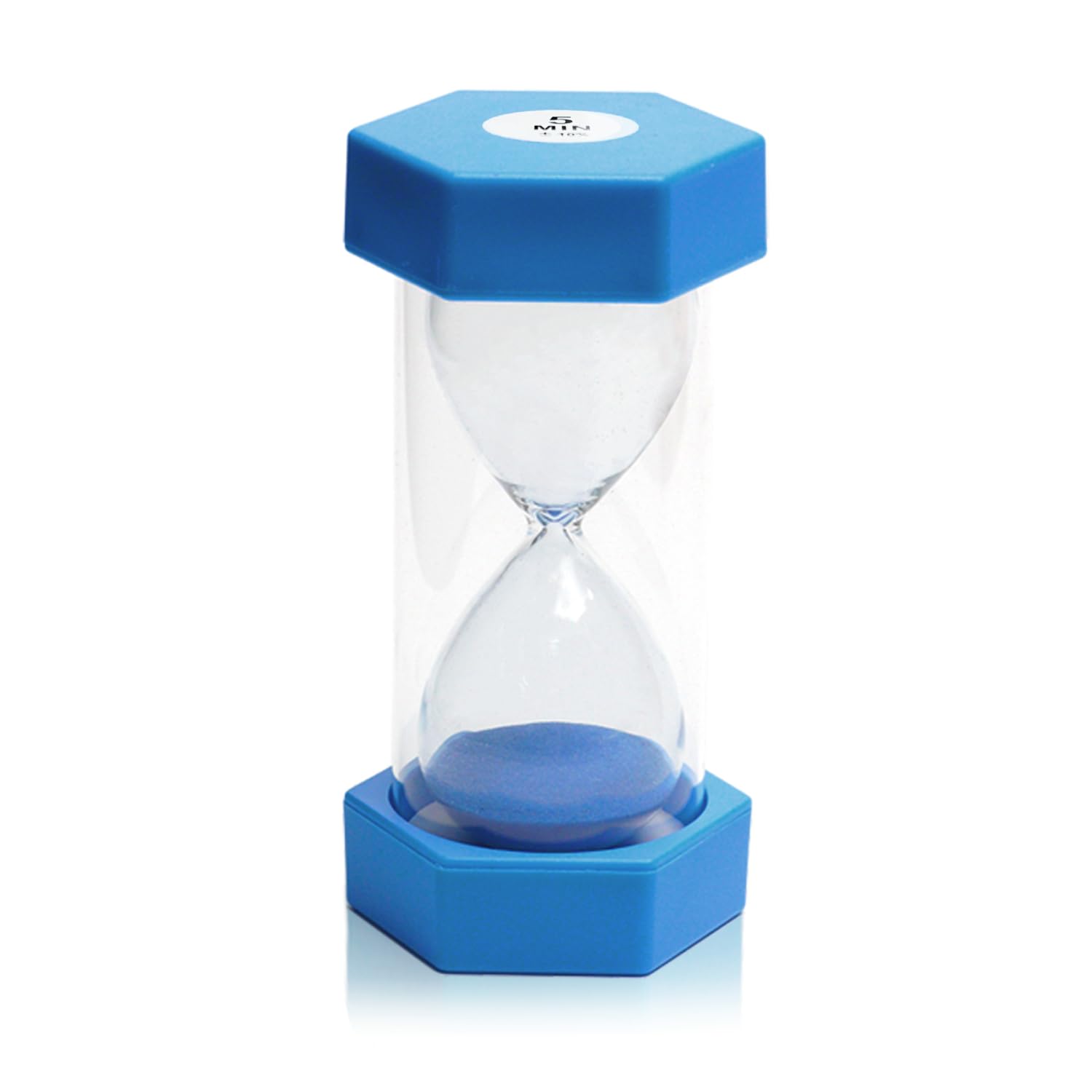 Sand Timer Set, Sandglass Set for Children, Shower timer, Glass Timer, Hourglass for Classroom Game Home Office Decoration, 5min, blue