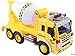 Memtes Friction Powered Cement Mixer Truck Toy with Lights and Sound for Kids