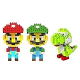 LOZ 3box Diamond Block Mario Luigi Yoshi Toys Compatible Nano Block Parent-child Games Building Blocks Children's Educational Toys (100% New, No Original Packaging!)
