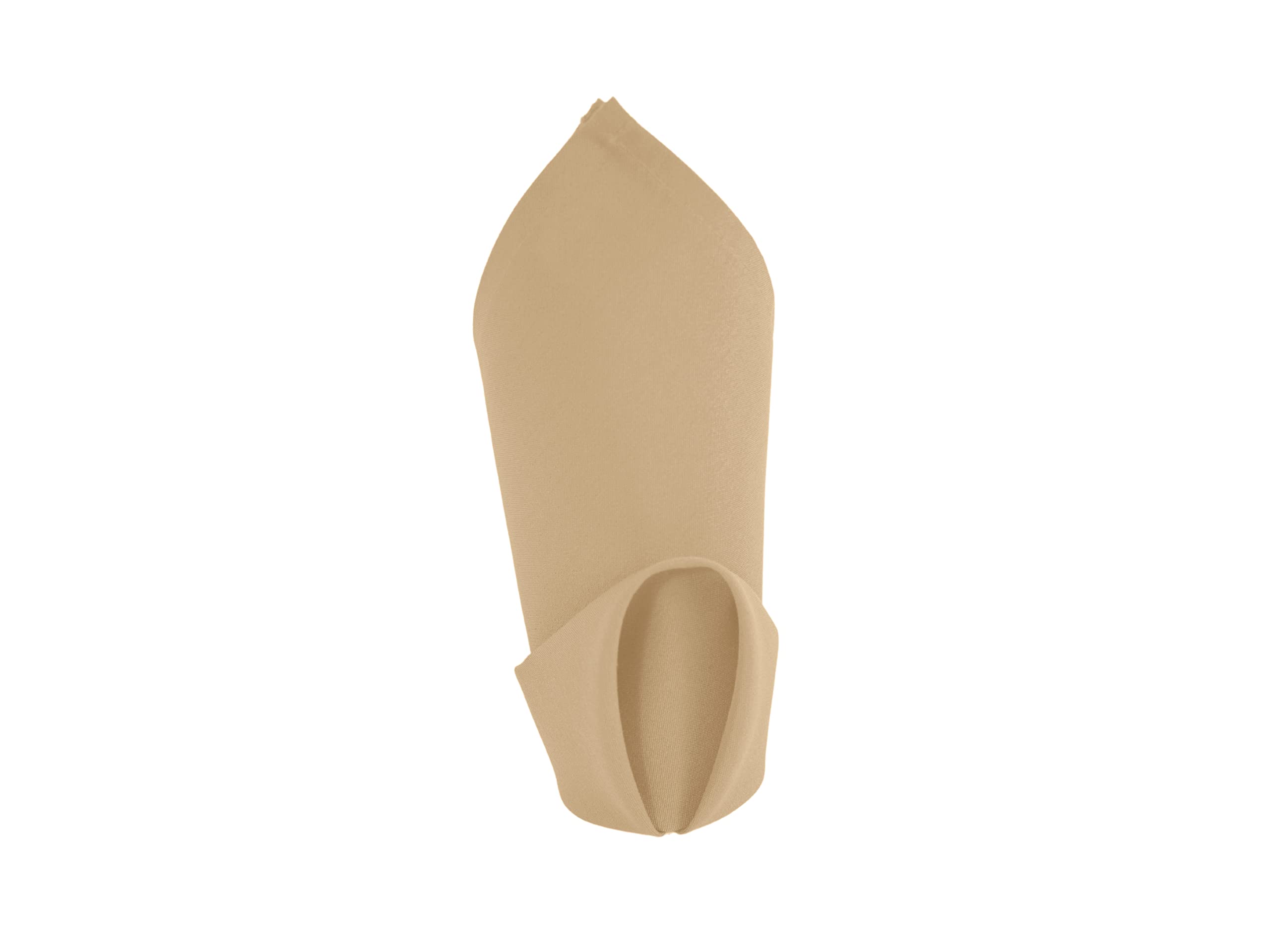 Weavric Cloth Dinner Napkin Bulk, Set of 12, 20 X 20 Inches 51 X 51 cm, Washable Wrinkle-Free Reusable Sandalwood Table Napkins with Hemmed Edge for Wedding, Party, Hotel, Restaurant