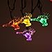 LEVIITEC Reindeer Garden Decorations Lights, Solar Outdoor String Lights with Light Sensor 30 LED 19.7ft 8 Modes for Holiday Party Outdoor Decorations Waterproof Multicolor