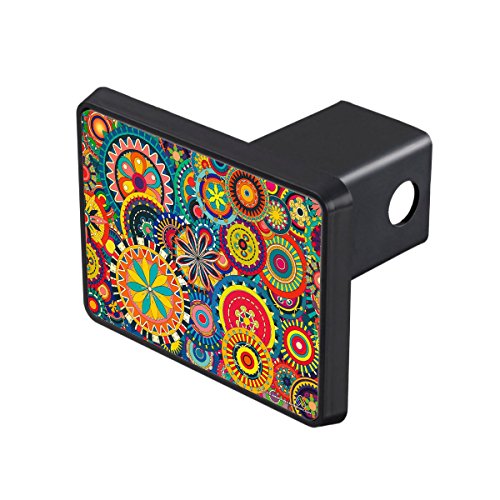 Airstrike Retro Floral Trailer Hitch Cover, Flower Girl Trailer Hitch