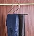 Utopia Home Slack Pant Hangers - Pack of 20 - Trouser Hangers - Open-Ended Metal Easy Slide Pants Hanger - Organizer - Chrome and Black Friction