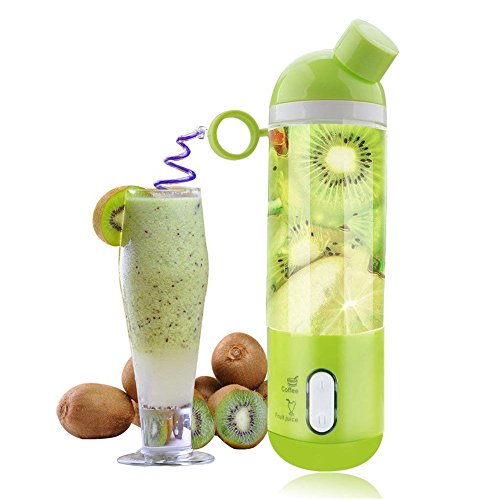Click Here to See More Images A-SZCXTOP USB Portable Personal Blender,Fruit Mixer with Juice and Coffee Mode Smoothie Shakes Maker Bottle for Travel Gym Picnic Home or Office 400milliliter-Green