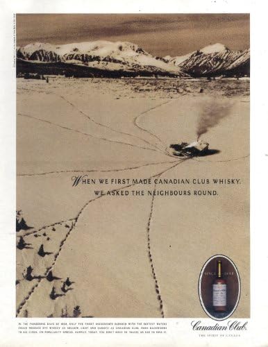 The CANADIAN CLUB WHISKEY Advert 11X9