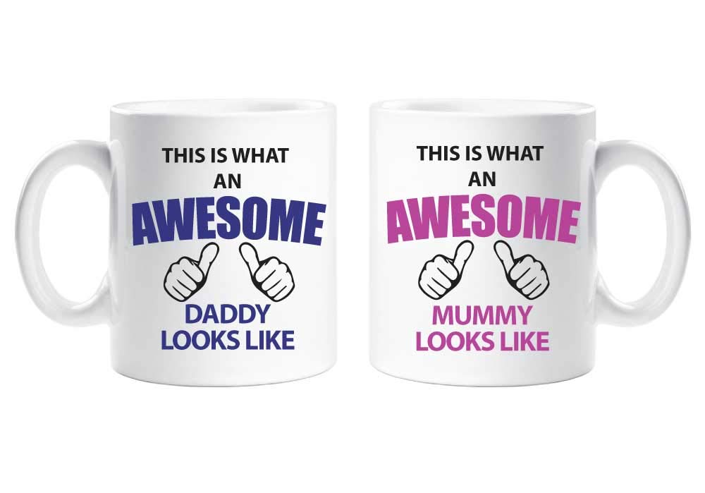 60 Second Makeover Limited This is What an Awesome Mummy and Daddy Mugs Set Parents Present Mummy and Daddy Gift New Parents Gifts Mothers Day Fathers Day Presents