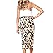 Huaxiafan Women's Sexy Leopard Print High Waist Pencil Midi Skirt