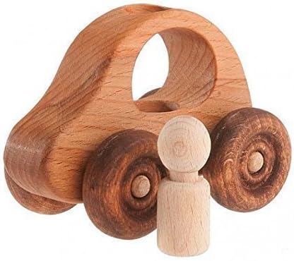Organic Wooden Toy Car Wooden Toy for Babies Toddlers and Preschoolers Montessori Inspired ToysWooden Toys Wooden toy car with a passenger