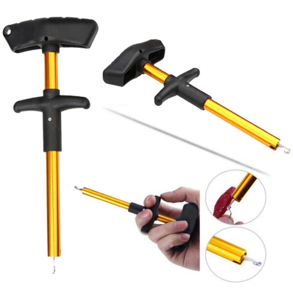 VOANZO Fishing Hook Remover, Squeeze-Out Fish Hook Separator Tools, Fishing Hook Extractor Puller Removal Tool 170x75x30mm (Yellow)