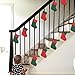 Ivenf Christmas Mini Stockings, 12 Pcs 7 inches Red Green Twill Stockings, Gift Card Silverware Holders, Bulk Treats for Neighbors Coworkers Kids, Small Rustic Red Xmas Tree Decorations Set