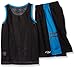 CB Sports Toddler Boys' 3 Piece Performance Tank, Tee, and Short Set, SJ34_Black with Turquoise, 2T