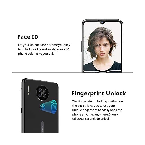Mobile-PhoneBlackview-A80-4G-Smartphone-SIM-Free-Phones-UnlockedAndroid-10-Phone-with-6217-inches-Waterdrop-Screen13MP-Quad-Camera4200mAh2GB16GB128GB-ExtensionFaceFingerprint-Unlock-Black Mobile Phone,Blackview A80 4G Smartphone SIM Free Phones Unlocked,Android 10 Phone with 6.217 inches Waterdrop Screen…