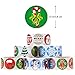 Joyin Toy 600 Pieces Assorted Christmas Sticker Rolls; Christmas Scrapbook Stickers Self Adhesive Shapes for Christmas Craft Supplies, Party Favors, Stocking Stuffers, School Classroom Prizes.