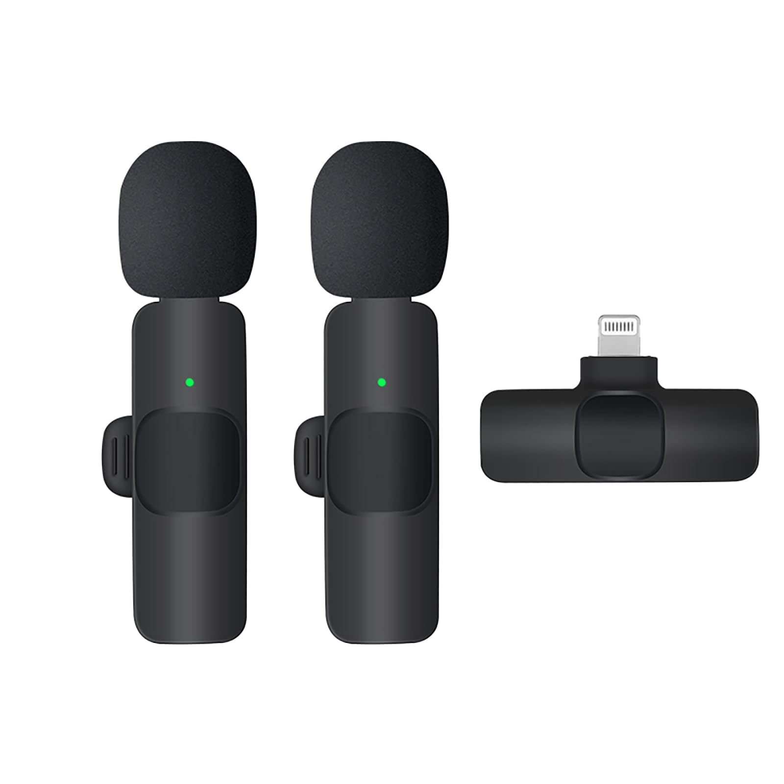 Photo 1 of memodecruit 2pcs Wireless Lavalier Microphone for iPhone/iPad Plug-Play 2.4G Ultra-Low Delay Built-in Noise Reduction Chip for Video Recording Interview Podcast Vlog YouTube(for iPhone 14 and Below)