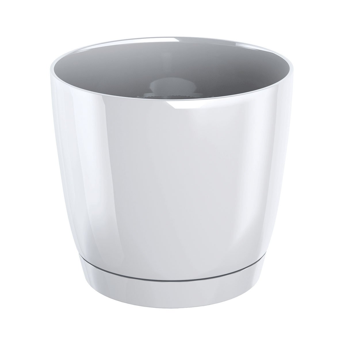 Prosper Plast DUOP210-S449 21 x 19.3 cm "Coubi" Flowerpot - White