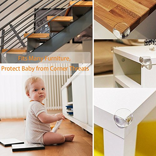 Cunina Baby Safety Clear Corner Guard, Corner Protector, Furniture Bumper, with Strong Long-Lasting Gel, Transparent and Premium Quality, 8-pack