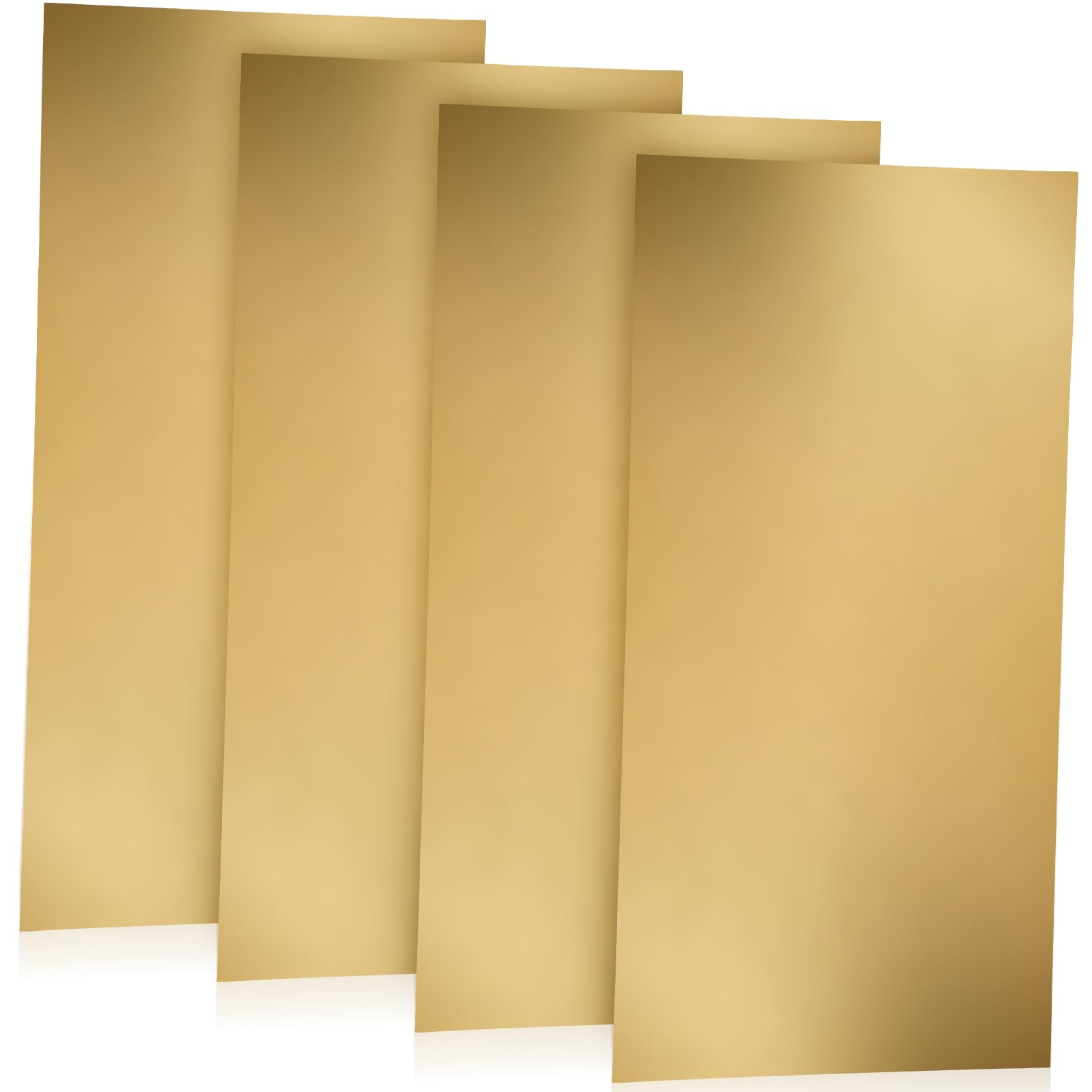Photo 1 of Zonon 4 Pcs Brass Sheet 12 x 6 Inch, 26 Gauge (0.4mm) Thickness Metal Sheets No Scratches Metal Plates for Crafting Carving Stamping DIY Crafts Jewelry Models Repairs Electrical Home Improvement