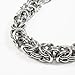 Stainless Steel Round Byzantine Chain Bracelet 8mm