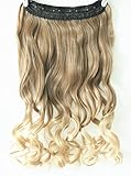 3/4 Full Head Clip in Hair Extensions Ombre One Piece 2 Tones Wavy Curly