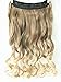 3/4 Full Head Clip in Hair Extensions Ombre One Piece 2 Tones Wavy Curly (Light ash brown to sandy blonde)
