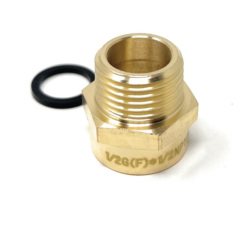 G Thread 1/2" Male to NPT Thread 1/2" Female Pipe Fitting Adapter