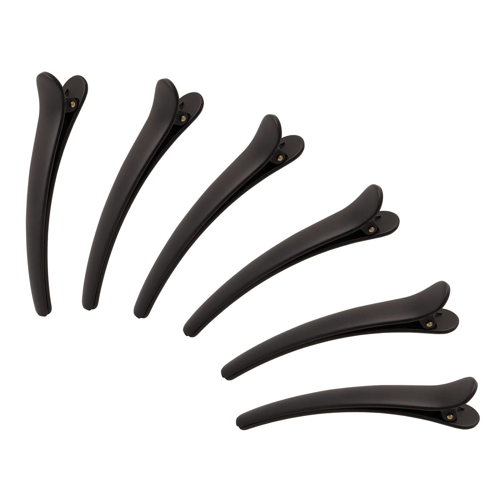 6Pcs Hair Sectioning Clips, Plastic Hairdresser Clips, Hair Grip Hairdresser Clamps, Professional Hair Clamp Grips for Women Girls Hairdressing Styling Salon Home Tool, Black