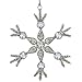 Handmade Snowflake Iron and Glass Pendant Christmas Ornaments, 6 Inches