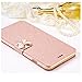 For iPhone 7 Case, HP95(TM) Luxury Women Girls Flip Leather Slim Wallet Card Magnetic Case Cover with Butterfly For iPhone 7 4.7inch (Gold)