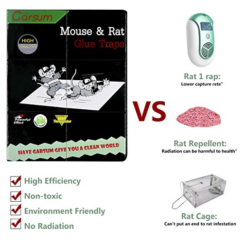 Garsum Mouse Glue Boards,Rat Sticky Traps for Mice,Large Rat Glue Pads