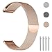 20mm Milanese Loop Watch Straps for Samsung Galaxy Watch 42mm Bands Adjustable Stainless Steel Quick Replacement Strap Wrist Bands for Samsung Galaxy Watch Active/Gear S2 Classic Smartwatch(Rose Gold)