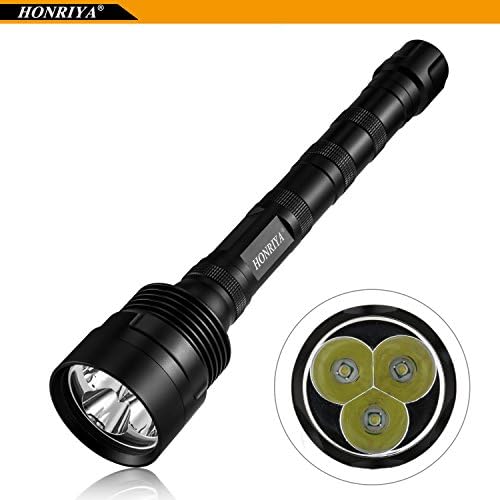 HONRIYA Super Bright LED Flashlight,3000 Lumen 3xCree XML-T6 with Waterproof Torch Lights for Home and Outdoor Activities
