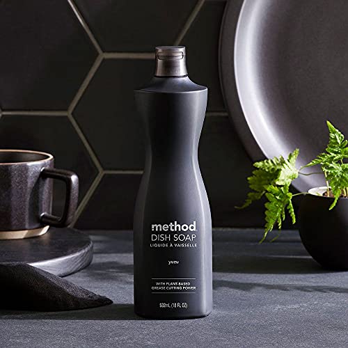 Method Gel Dish Soap, Yuzu, Biodegradable Formula, Tough on Grease, 18