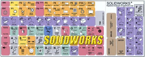 NEW SOLIDWORKS KEYBOARD STICKERS DECALS FOR DESKTOP, LAPTOP AND NOTEBOOK