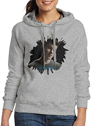 NUBIA Women's Long Sleeve Shawn Poster Mendes Hood Ash XXL