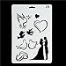 LOKIPA Plastic Stencils Templates Set for Airbrush Painting and Crafts, Set of 24