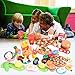 Play Food Set for Kids 40Pcs Pretend Cutting Fruits Food Playset Kitchen Cooking Sets Toys for Educational Learning Fake Plastic Foods for Toddlers Kids Girls Boys Inspiring Imagination with Apron Hat