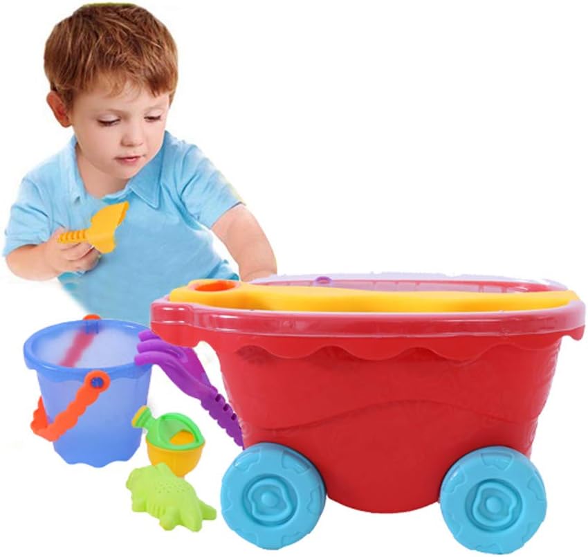 7PCS Kids Beach Toys Set Molds Tools Sandbox Toys for Toddlers, Kids Outdoor Toys (US WEST)