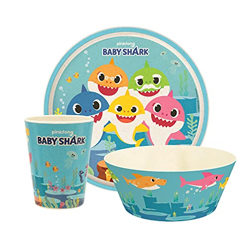 Zak Designs Baby Shark Dinnerware Set for Kids Includes 8" Plate, 6