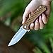 TANGRAM Folding Pocket Knife ACUTO440 Drop-Point Sharp Blade Liner Lock Brown G10 Handle Knife,Dirk Pinkerton Progression TG3008A2