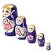 Matushka - SODIAL(R) 5x Matroshka Babuschka Matryoshka Matushka Matyoshka Russian Wooden Doll Color: Purple