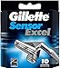 Gillett Sensor Excel Refill Blade Cartridges, 10 Ct.  (Packaging May Vary)