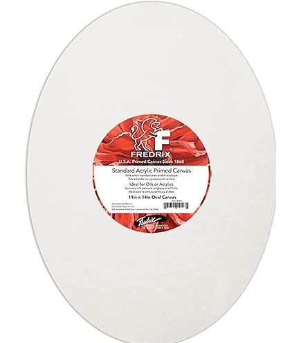 Amazon.com: Fredrix 5 by 7-Inch Oval Stretched Canvas : 藝術